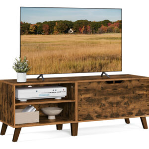 Mueble De Tv Vasagle Con 2 Puertas Color Marrón