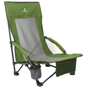 Silla De Playa Plegable Portátil Verde Para Camping Y Deport Green
