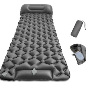 Almohadilla Inflable Ultraligera Para Camping 190x60 Cm Gris Gris