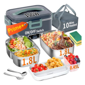 Lonchera Eléctrica Calentada 2 Envases 1.8l 100w Portátil Lunchbox-1.8l-2color-2container