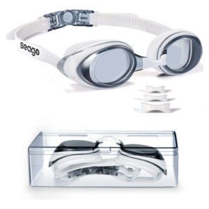 Anteojos De Natación Antivaho Uv Visión Corta Adultos Y Jóve Claro