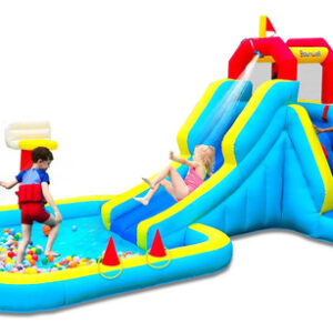 Tobogán De Agua Inflable Con Escalera Y Piscina Para Niños Color