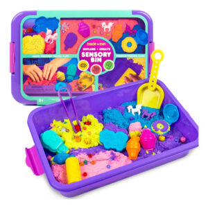 Contenedor Sensorial Unicornio Juguete Táctil Para Niños Morado