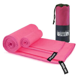 Toalla Microfibra Secado Rápido Rosa 2 Pack Ligera 152x76 Cm Rosa Nombre Del Diseño