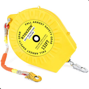 Cuerda De Alambre De Acero Retráctil 40 Metros 140 Kg Seguri Amarillo