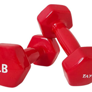 Mancuernas De Vinil Rojas 2 Unidades 6 Lb Para Yoga Y Pilate Rojo