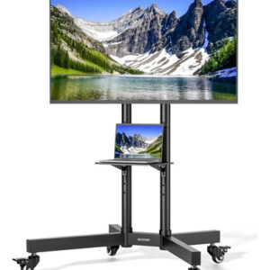 Soporte Rodante Para Tv De 32 A 85 Pulgadas Hasta 187 Libras Negro