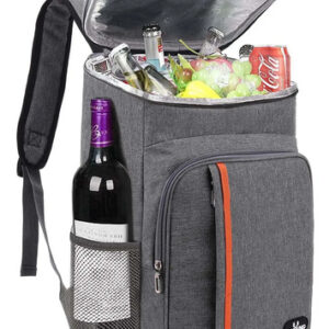 Hielera Portátil Térmica Impermeable Mochila Para Picnics Gris