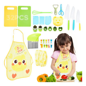 Utensilios De Cocina Montessori 32 Piezas Juguete Educativo Amarillo