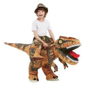 Disfraz Inflable T Rex Para Niños De Halloween 5 Pies Alto Marrón Talla