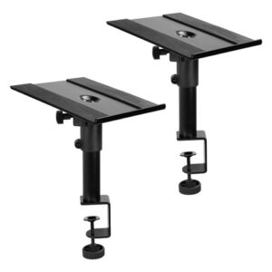 Soportes Para Altavoces Ajustables Universales Con Bandejas Negro