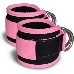 Tobilleras Fitness Reforzadas Elásticas Acolchonadas Rosa Pink