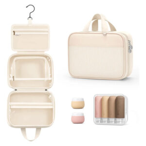 Neceser De Viaje Colgante Para Mujer Con Contenedores Silico Color Diseño De La Tela
