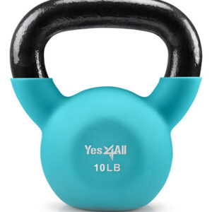 Kettlebell Yes4all 10lb 4.5kg Hierro Fundido Neopreno Asa Ergonómica