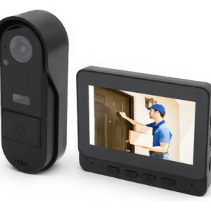 Timbre Con Video 4.3 Pulgadas Visión Nocturna Hd 1080p Negro