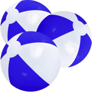 Paquete De 3 Pelotas De Playa Inflables 30 Cm Azul Blanco Azul/blanco Nombre Del Diseño