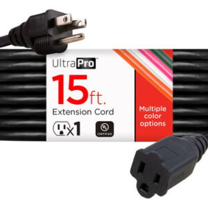 Cable De Extensión 4.57 M Doble Aislamiento Uso General Negr Negro