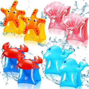 Flotadores Inflables Niños 8 Pcs Anillos De Brazo Azul Azul