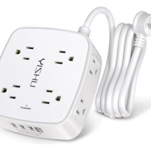 Tira De Alimentación 8 Tomas 4 Puertos Usb 6 Pies Para Hogar Color De La Luz