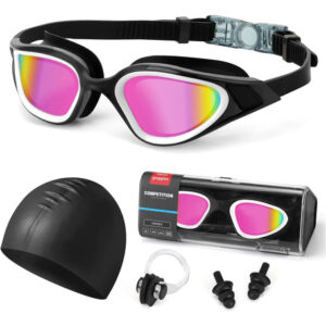Gafas De Natación Polarizadas Uv Protección Antifog Unisex R Rosa