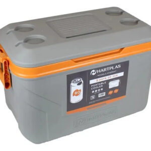 Hielera Portátil 52 Qt Gris Naranja Mantiene Hielo 5 Días Gris - Naranja