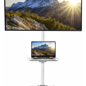 Carrito Móvil Para Tv De 13 A 60 Pulgadas Con Estante Blanco Color