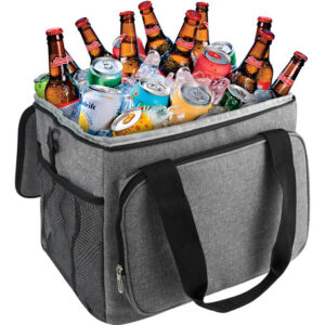 Hielera Térmica Plegable 27 L Bolsa Isotérmica Gris Camping Gris