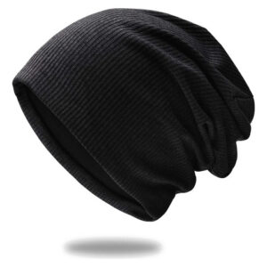 Gorro Moderno Elegante De Tela De Punto Transpirable Adulto 01 Stripes-black Talla Diseño De La Tela