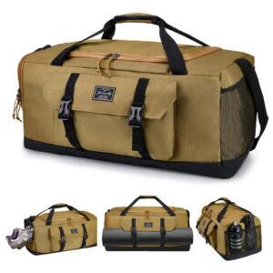 Bolsa Deportiva Impermeable 55l Con Compartimento Para Zapat Color