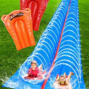 Tobogán Acuático Doble Carril 40 Pies Con Bodyboards Y Asper Doble Carril 40 Pies