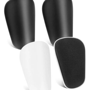 Mini Espinilleras Futbol 2 Pares Protección Impactos Negro B Talla Negro/blanco