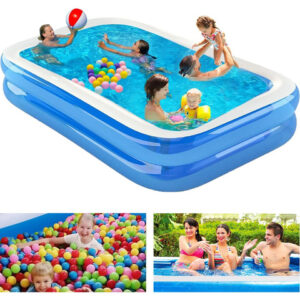 Alberca Inflable Familiar 262x175 Cm Para Jardín 4 Personas Color