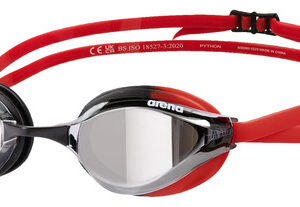 Gafas De Natación Unisex Antivaho Espejadas Cómodas Deportiv Plateado/negro/rojo