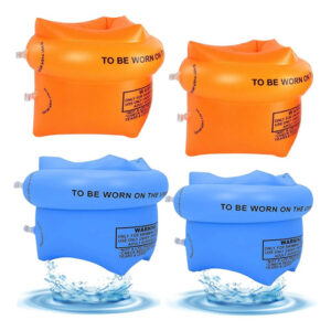Flotadores Inflables Para Niños Y Adultos 4 Pcs Azul Y Naran 1 Par Azul + 1 Par Naranja