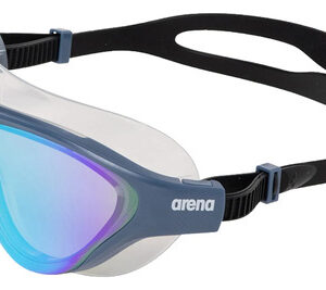 Máscara De Natación Unisex Azul Con Lentes Espejados Antivah Azul Gris-azul Negro