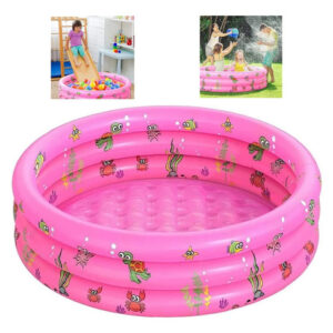Alberca Inflable Rosa Para Niños Y Adultos 150x40 Cm Verano Rosa 150x40