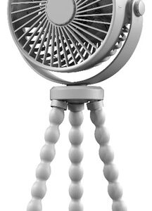 Ventilador Portátil Recargable Usb 3 Velocidades Gris Claro Gris Claro