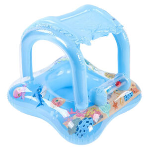 Flotador De Piscina Para Bebés Inflable Con Toldo Azul 60x58 Blue
