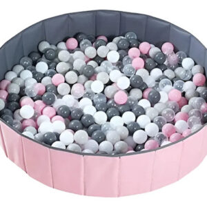 Alberca Plegable Rosa Para Bebés Y Niños Tela Suave 100 Cm Color