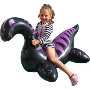 Balsa Flotante Dinosaurio Hinchable Para Niños Y Adultos 135 Negro