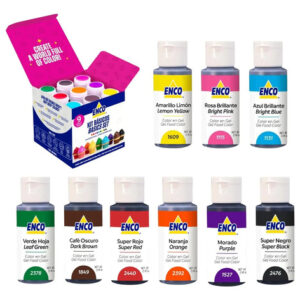 Kit De 9 Colorantes En Gel Básicos 40g Color