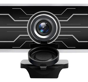 Webcam Gamer 1080p Con Luz Led Micrófono Usb Y Tapa Privacid Color