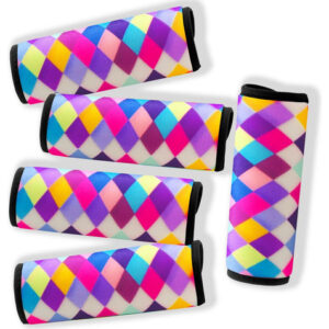 Fundas De Neopreno Para Asas De Equipaje 5 Unidades Colorida Cuadros Coloridos Nombre Del Diseño