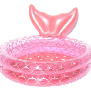 Piscina Inflable De Sirena Rosa Para Niños Jardín 90 Cm Rosa