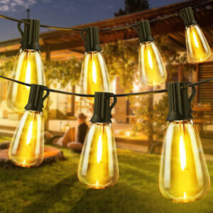 Guirnalda De Luces Led 15m 25 Bombillas Vintage Exterior Color De Las Luces
