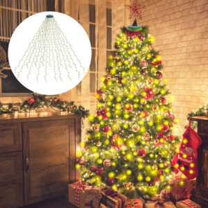 Luces De Navidad Con Anillo 16 Cuerdas 400 Leds Temporizador Color De Las Luces