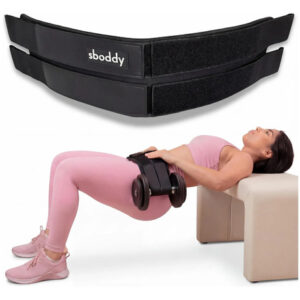 Cinturón De Empuje De Cadera Con Doble Correa Para Pesas Negro Talla