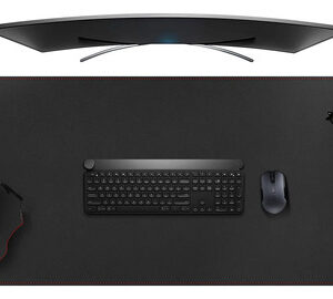 Alfombrilla De Mouse Extra Largo 140x60cm Antideslizante Neg Black Diseño Impreso