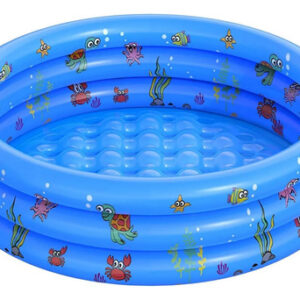 Alberca Inflable Para Niños 130x40cm Mini Piscina Azul 3 Niv Azul