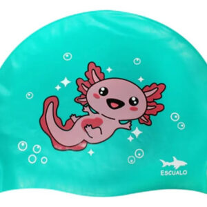 Gorra De Natación De Silicona Para Adultos Color Axolotl Axolotl Diseño De La Tela Talla